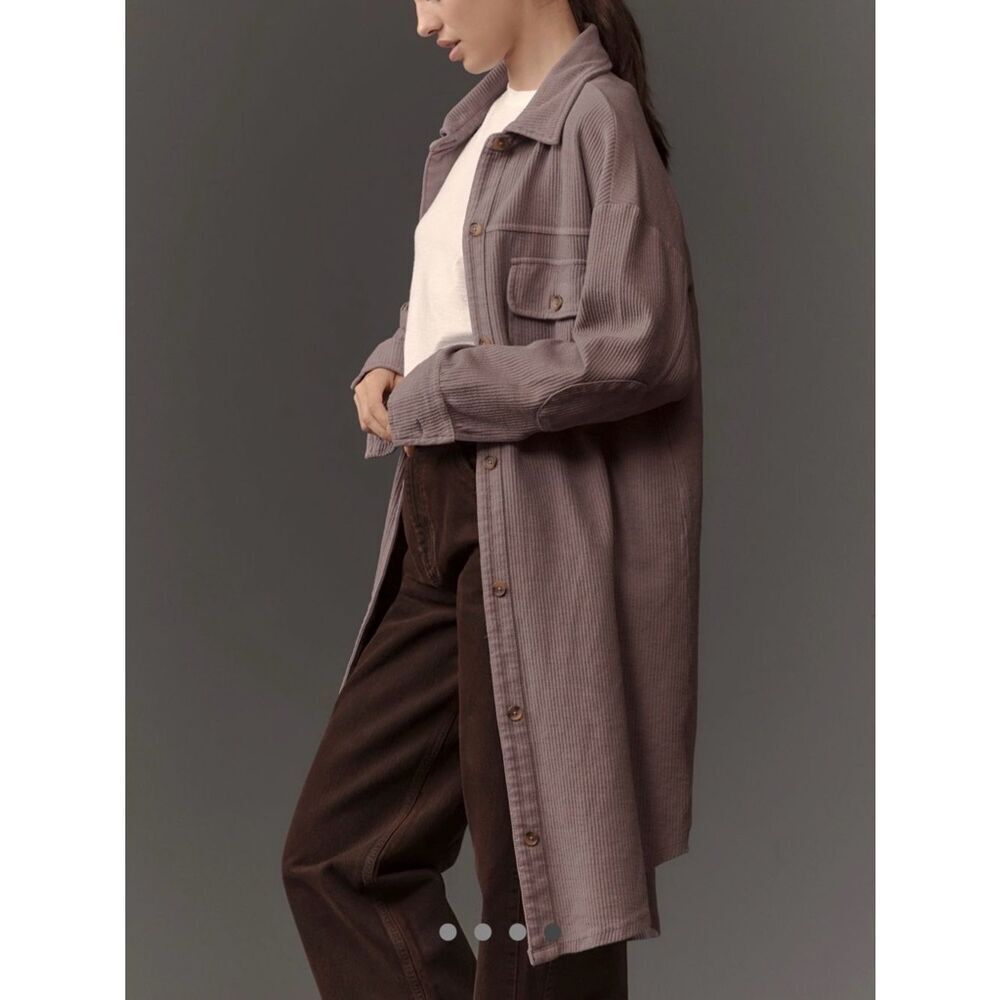 NWOT Anthropologie Pilcro Duster Shacket Lilac Size XS - Picture 4 of 4